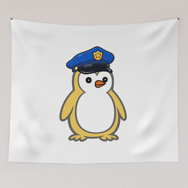 Item preview, Cute Penguin Police Officer – Cartoon Mascot for Kids & Adults designed and sold by Pippo-Penguin.