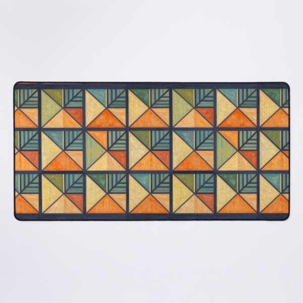 Item preview, Geometric tile pattern with triangular leaves. designed and sold by Giulivo Store Graphic.