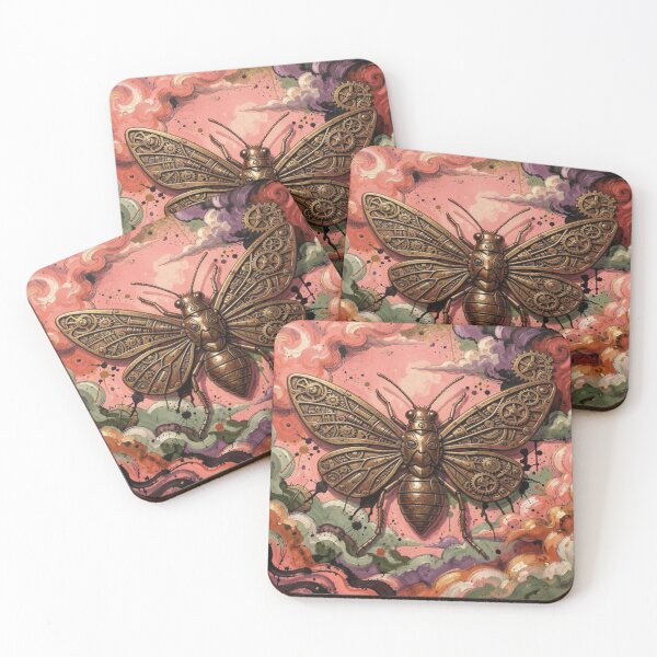 Item preview, Surreal Steampunk Insect inspired by Moebius & Froud in Dreamy Sky designed and sold by FotoworldEdel.