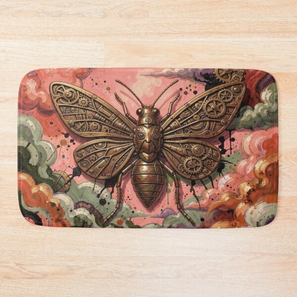 Item preview, Surreal Steampunk Insect inspired by Moebius & Froud in Dreamy Sky designed and sold by FotoworldEdel.