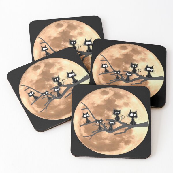 Item preview, Black cats in the tree. Full moon. designed and sold by MagelliShop.