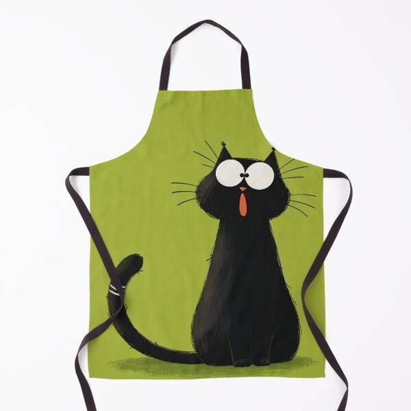 Item preview, Funny Surprised Black Cat Wide Eyes Shocked Cute Kitten Art designed and sold by The Upside Down.