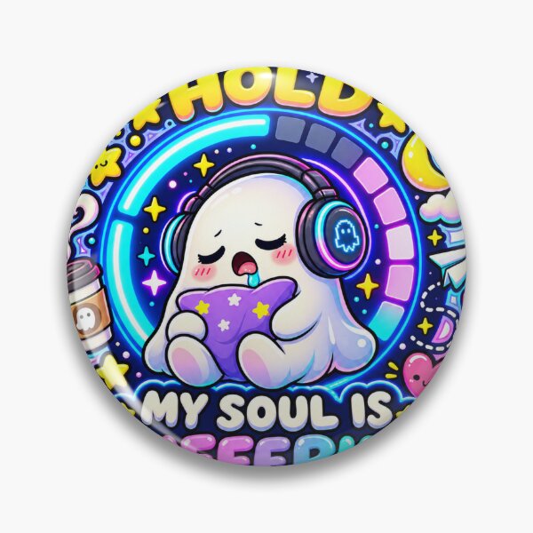 Item preview, Please Hold My Soul Is Buffering Ghost designed and sold by NoorCanvasArt.