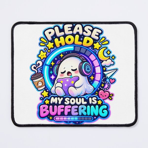 Item preview, Please Hold My Soul Is Buffering Ghost designed and sold by NoorCanvasArt.