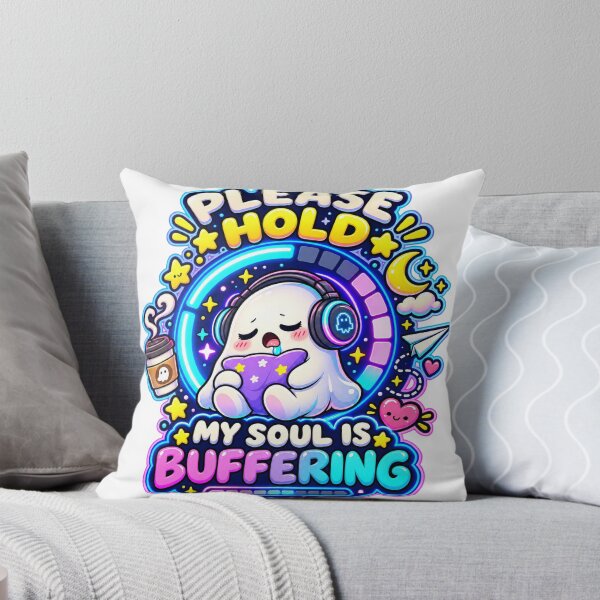 Item preview, Please Hold My Soul Is Buffering Ghost designed and sold by NoorCanvasArt.