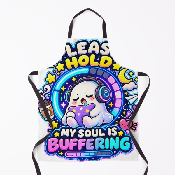 Item preview, Please Hold My Soul Is Buffering Ghost designed and sold by NoorCanvasArt.