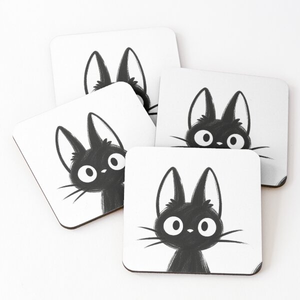 Item preview, black cat designed and sold by doshicoffee.