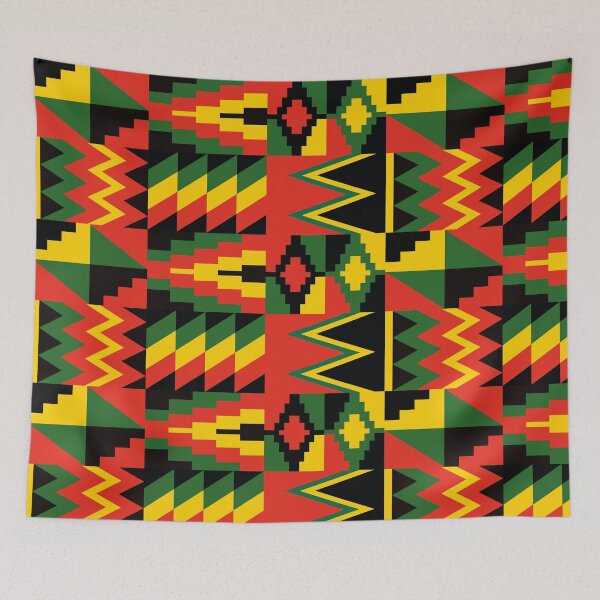 Artikelvorschau, Farbenfrohes ghanaisches Kente-Stoffmuster entworfen und verkauft von MammothArt.