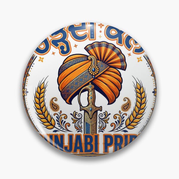Item preview, Chardikala Punjabi Pride | Turban & Kirpan Emblem designed and sold by Softlife by Harvir.