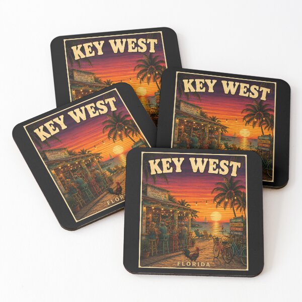 Item preview, Key West Florida Vintage Beach Sunset T-Shirt designed and sold by Swanny's Custom T-shirt and Gift Designs.