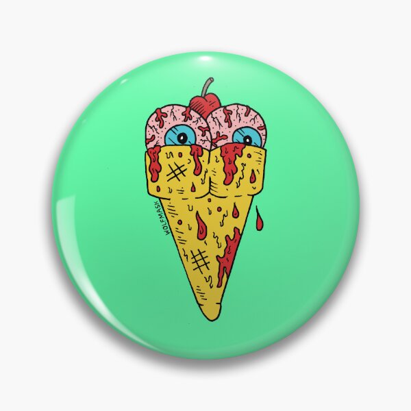 Item preview, Two Scoops Weird Ice Cream Cartoon designed and sold by Wolfmask Art.
