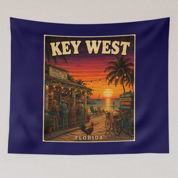 Item preview, Key West Florida Vintage Beach Sunset T-Shirt designed and sold by Swanny's Custom T-shirt and Gift Designs.