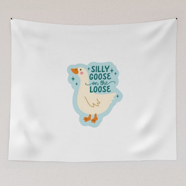 Item preview, Silly Goose On The Loose, Blue, Funny Goose  designed and sold by stzl26 ⭐⭐⭐⭐⭐.