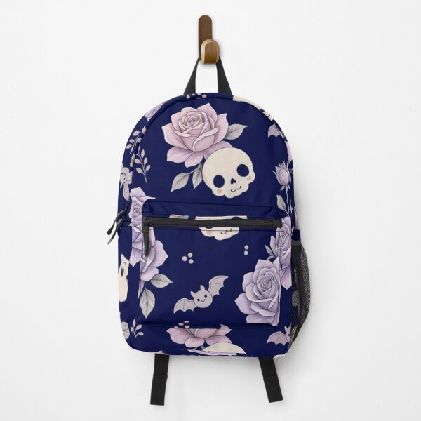 Item preview, Cute Pastel Goth Lavender Roses Skulls & Bats Pattern designed and sold by Dabis26.