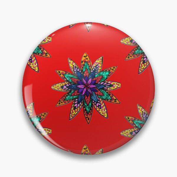 Item preview, Vibrant Botanical Mandala – Colorful Hand-Drawn Floral Art designed and sold by Selena.m.studio.
