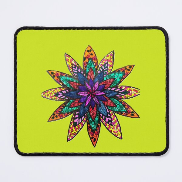 Item preview, Vibrant Botanical Mandala – Colorful Hand-Drawn Floral Art designed and sold by Selena.m.studio.
