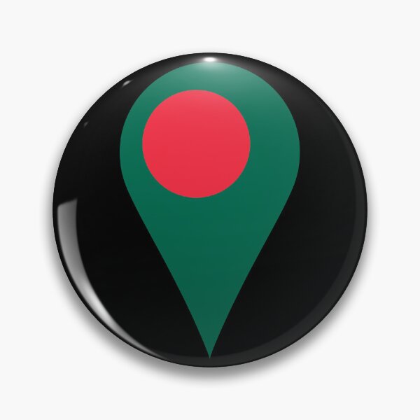 Item preview, Bangladesh Flag Location Pin Map Marker | Bangladeshi Destination GPS Icon designed and sold by NTGUILTY.