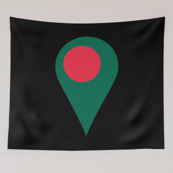Item preview, Bangladesh Flag Location Pin Map Marker | Bangladeshi Destination GPS Icon designed and sold by NTGUILTY.