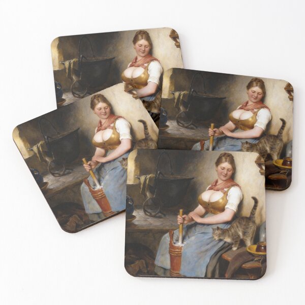 Item preview, Girl With Butter Churn (Curvy Version) designed and sold by artbutbigger.