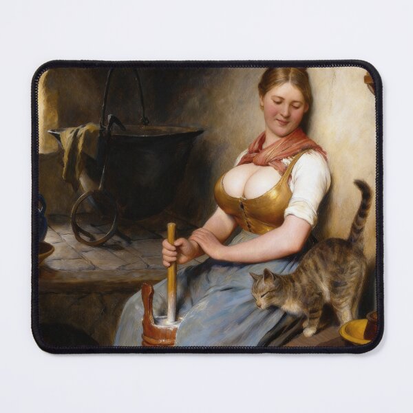 Item preview, Girl With Butter Churn (Curvy Version) designed and sold by artbutbigger.