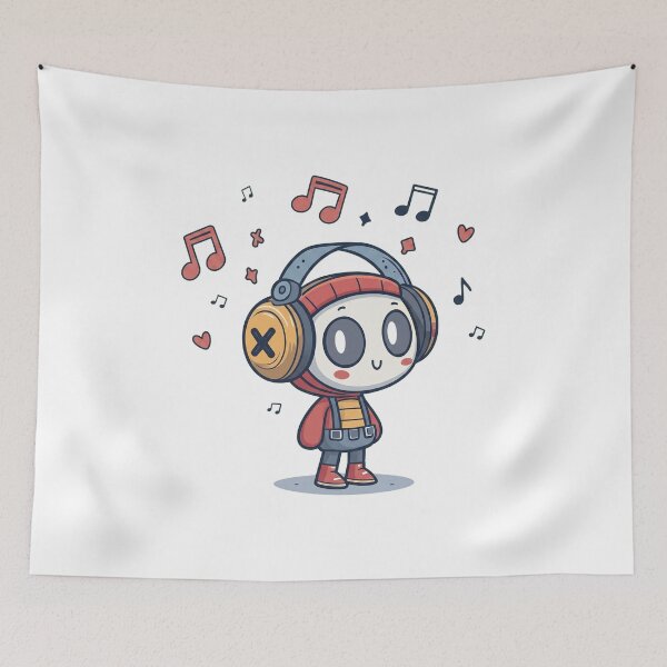 Item preview, Cute Music Robot Character designed and sold by farrerlope.