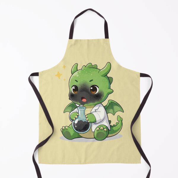 Item preview, Cute Little Scientist Dragon Chemistry Fail Illustration designed and sold by WildArtIT.