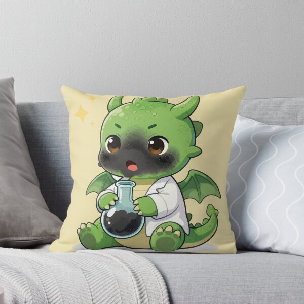 Item preview, Cute Little Scientist Dragon Chemistry Fail Illustration designed and sold by WildArtIT.