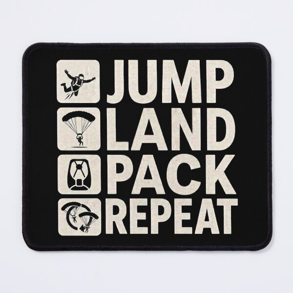 Item preview, Jump Land Pack Repeat Skydiving Adrenaline Parachute Extreme Sports Graphic Design designed and sold by ByPawel.