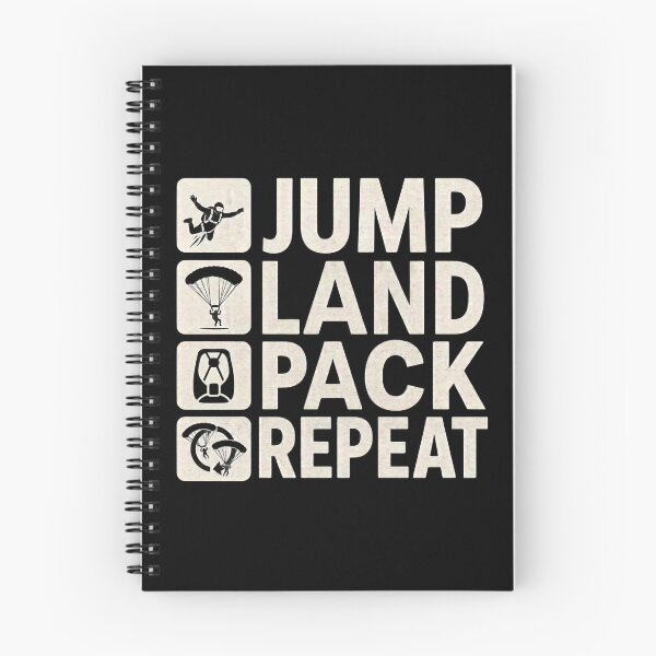 Item preview, Jump Land Pack Repeat Skydiving Adrenaline Parachute Extreme Sports Graphic Design designed and sold by ByPawel.