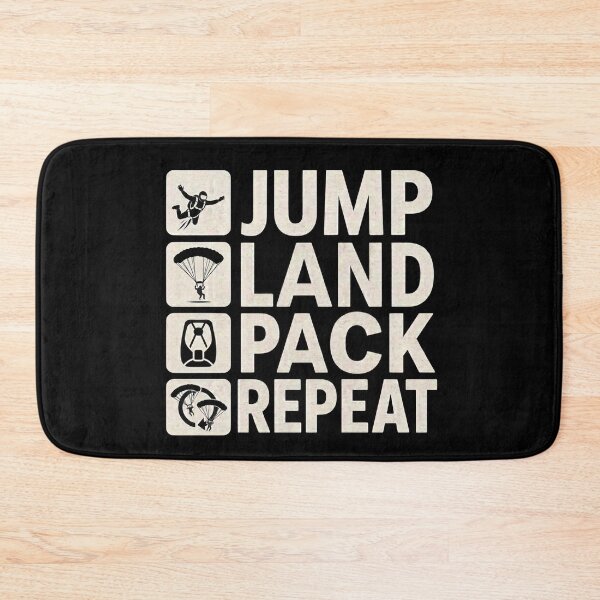 Item preview, Jump Land Pack Repeat Skydiving Adrenaline Parachute Extreme Sports Graphic Design designed and sold by ByPawel.