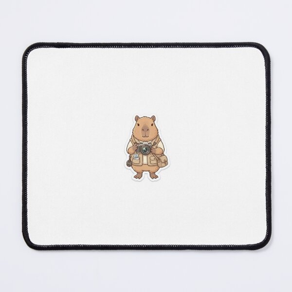 Item preview, Photographer Capybara – Cute Kawaii Photography Animal Sticker designed and sold by palette fox.