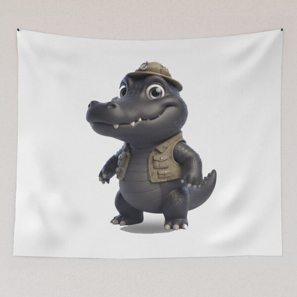 Item preview, Adventurer Crocodile Character Tee designed and sold by TripleVertex-1.