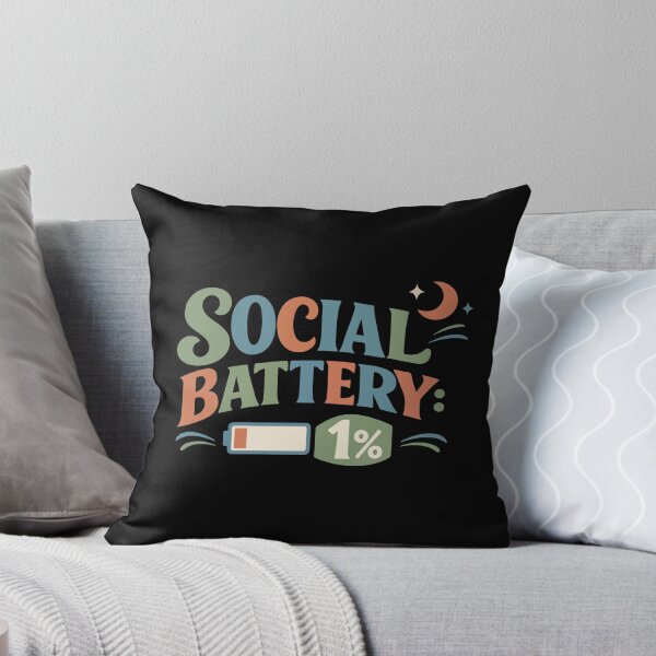 Item preview, Social Battery 1% Funny Gift for Introverts, Students & Busy Professionals designed and sold by stylishdzign.