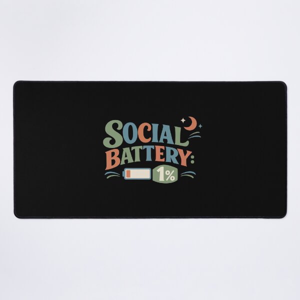 Item preview, Social Battery 1% Funny Gift for Introverts, Students & Busy Professionals designed and sold by stylishdzign.