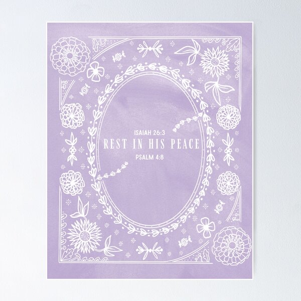 Item preview, Rest in His Peace designed and sold by Hannah Messer.