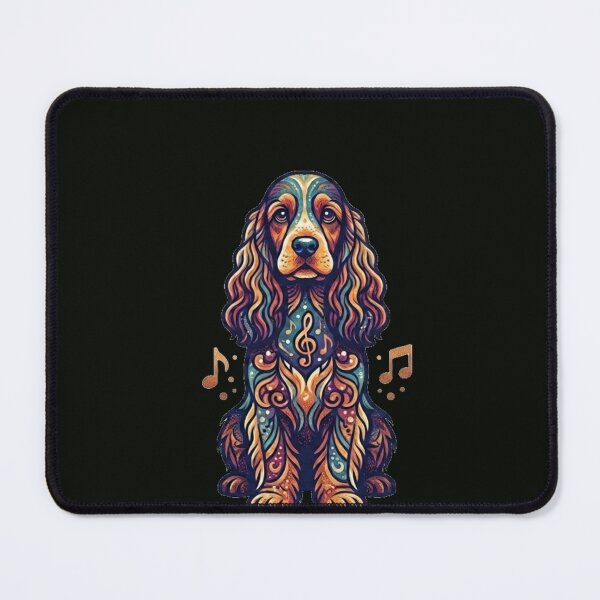 Item preview, Colorful Musical Cocker Spaniel Dog Art designed and sold by zhivago1980.