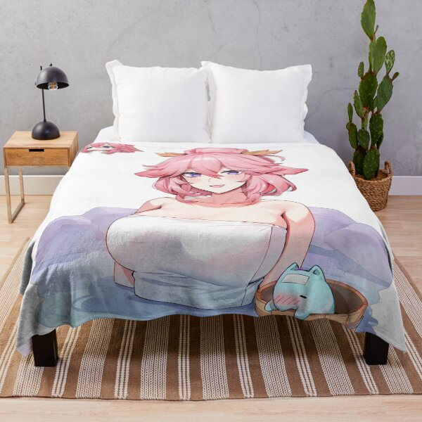 Item preview, Yae Miko and Melusine Relaxing Genshin Impact designed and sold by KomiArts.