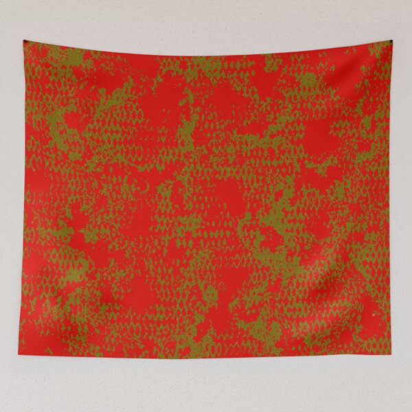 Item preview, Modern Distressed Python Print Pattern | Red & Yellow designed and sold by Frohyou.