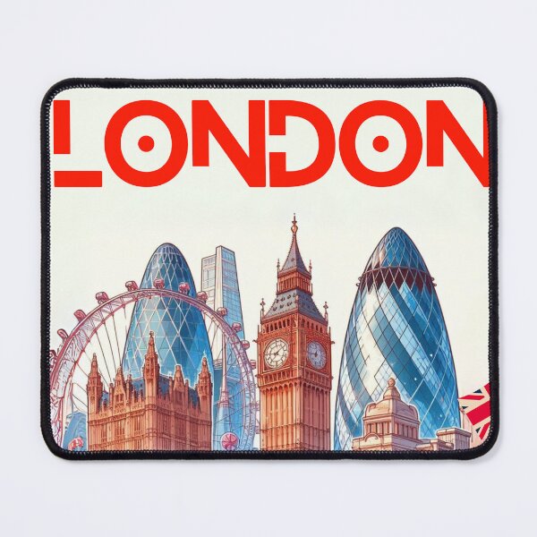 Item preview, London and London Eye  mixed cartoon style, double decker, Big Ben designed and sold by Coolparrotgirl.