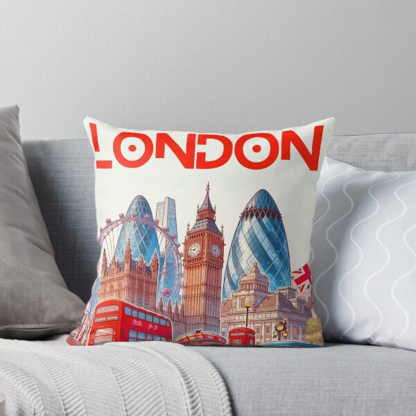 Item preview, London and London Eye  mixed cartoon style, double decker, Big Ben designed and sold by Coolparrotgirl.