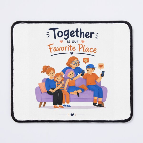 Item preview, Together Is Our Favorite Place – Happy Family Illustration designed and sold by itxelaraStudio.