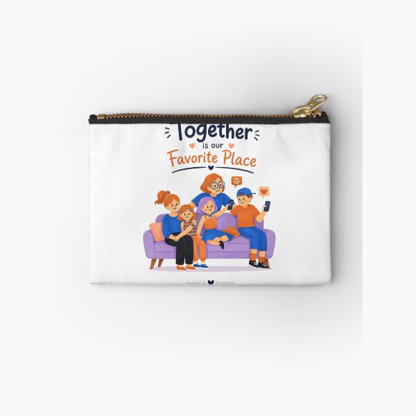 Item preview, Together Is Our Favorite Place – Happy Family Illustration designed and sold by itxelaraStudio.