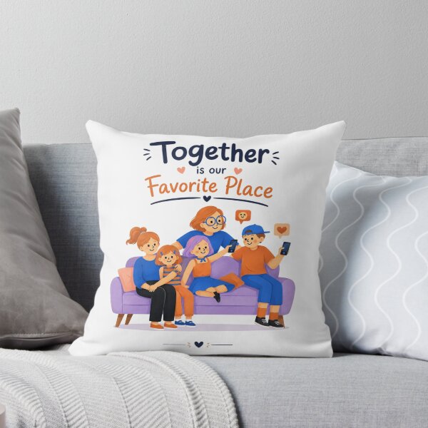 Item preview, Together Is Our Favorite Place – Happy Family Illustration designed and sold by itxelaraStudio.