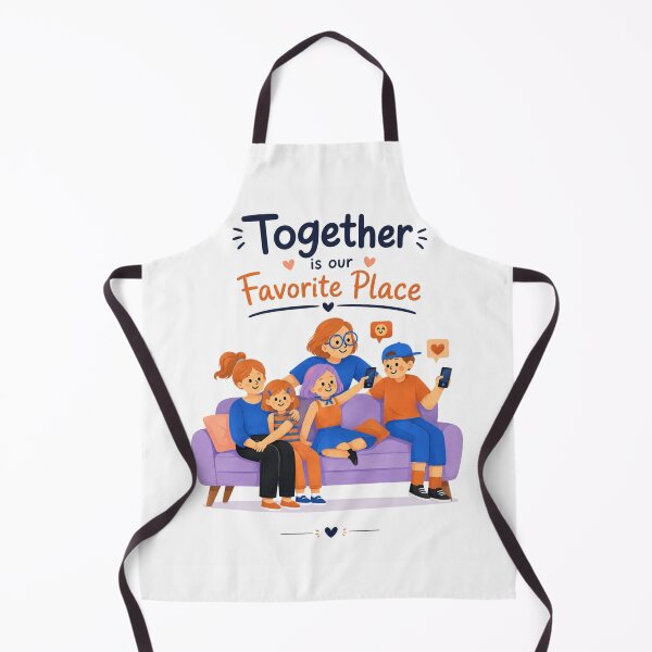 Item preview, Together Is Our Favorite Place – Happy Family Illustration designed and sold by itxelaraStudio.