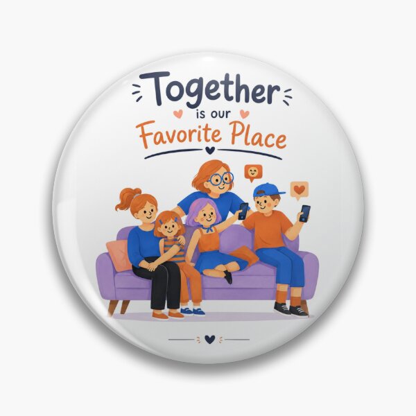Item preview, Together Is Our Favorite Place – Happy Family Illustration designed and sold by itxelaraStudio.