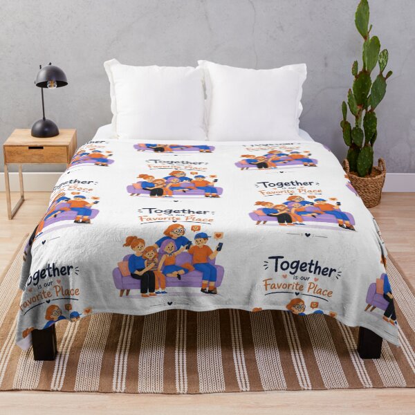 Item preview, Together Is Our Favorite Place – Happy Family Illustration designed and sold by itxelaraStudio.
