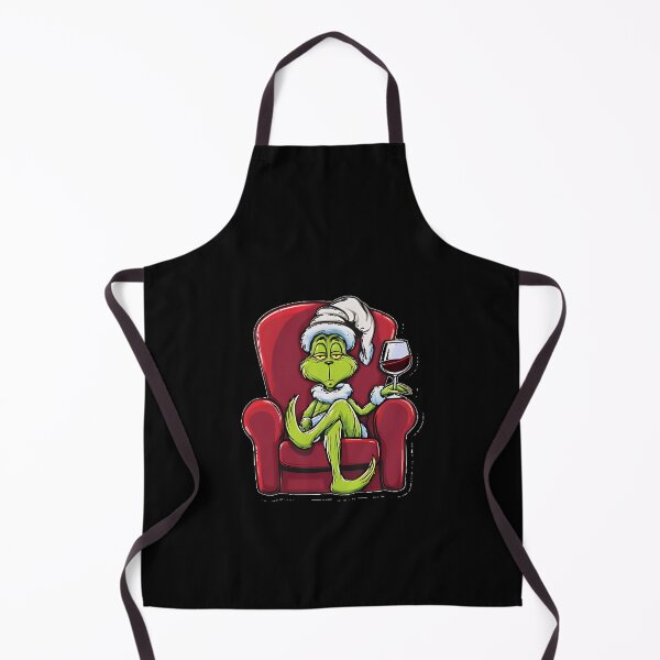 Item preview, Grinch Drinking Wine – Cute Cozy Holiday Cartoon designed and sold by thompsomechan.