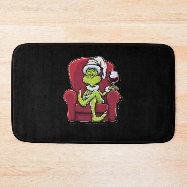 Item preview, Grinch Drinking Wine – Cute Cozy Holiday Cartoon designed and sold by thompsomechan.