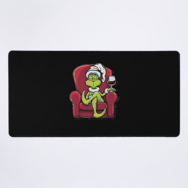 Item preview, Grinch Drinking Wine – Cute Cozy Holiday Cartoon designed and sold by thompsomechan.