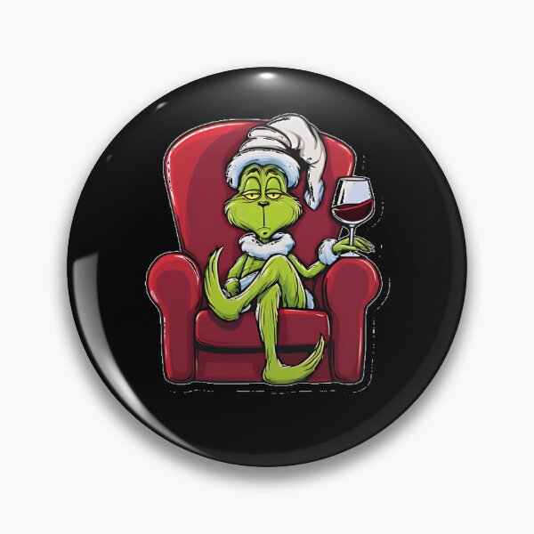 Item preview, Grinch Drinking Wine – Cute Cozy Holiday Cartoon designed and sold by thompsomechan.